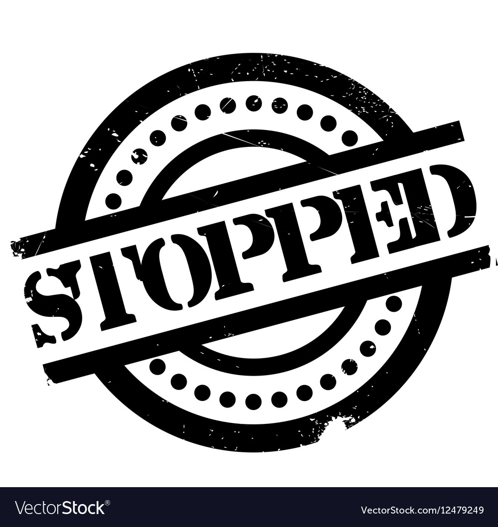 Stopped rubber stamp