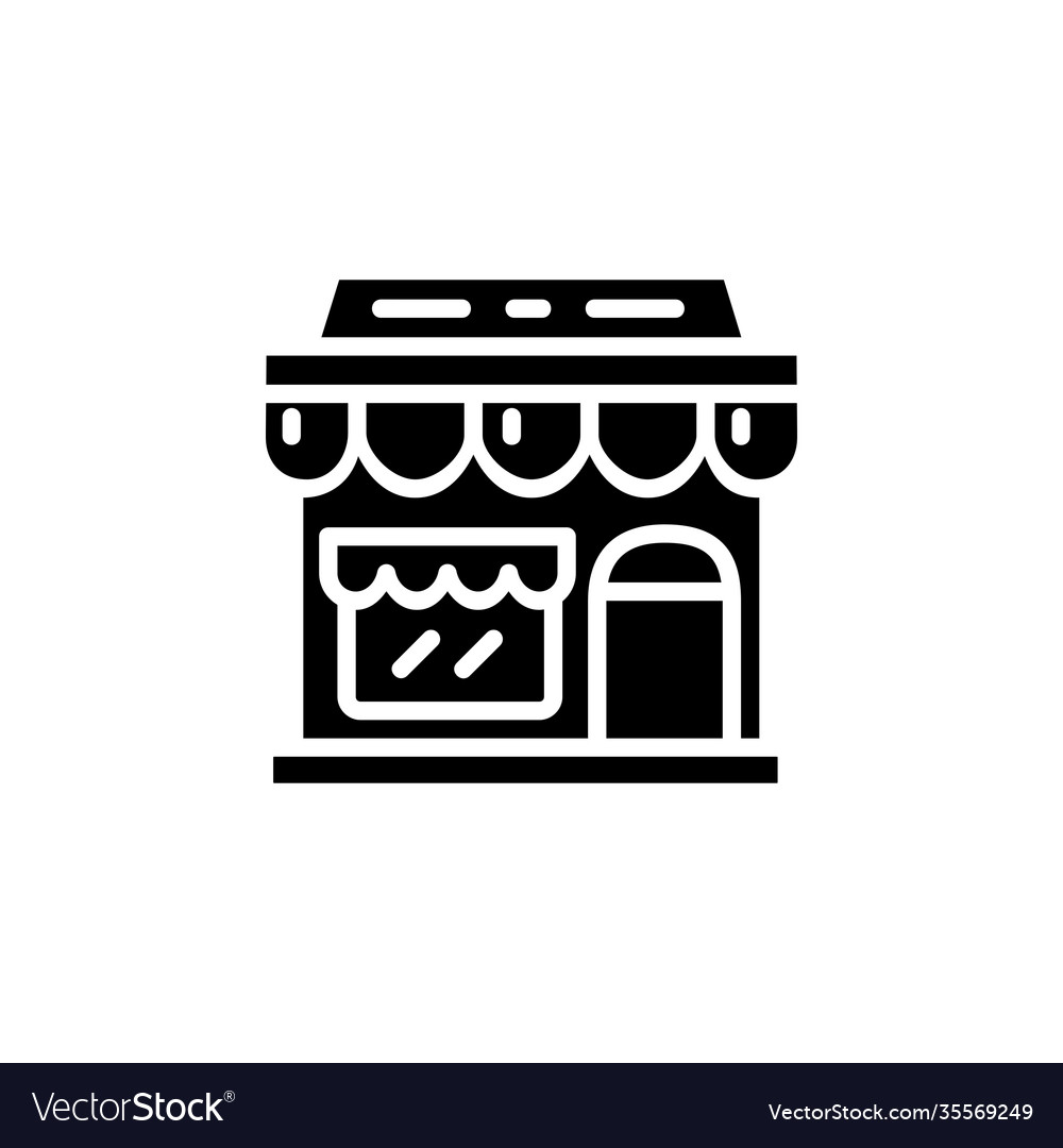 Store icon solid style perfect for website vector image Store icon solid style perfect for website