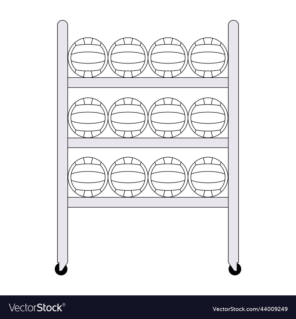 Volleyball ball rack pictogram