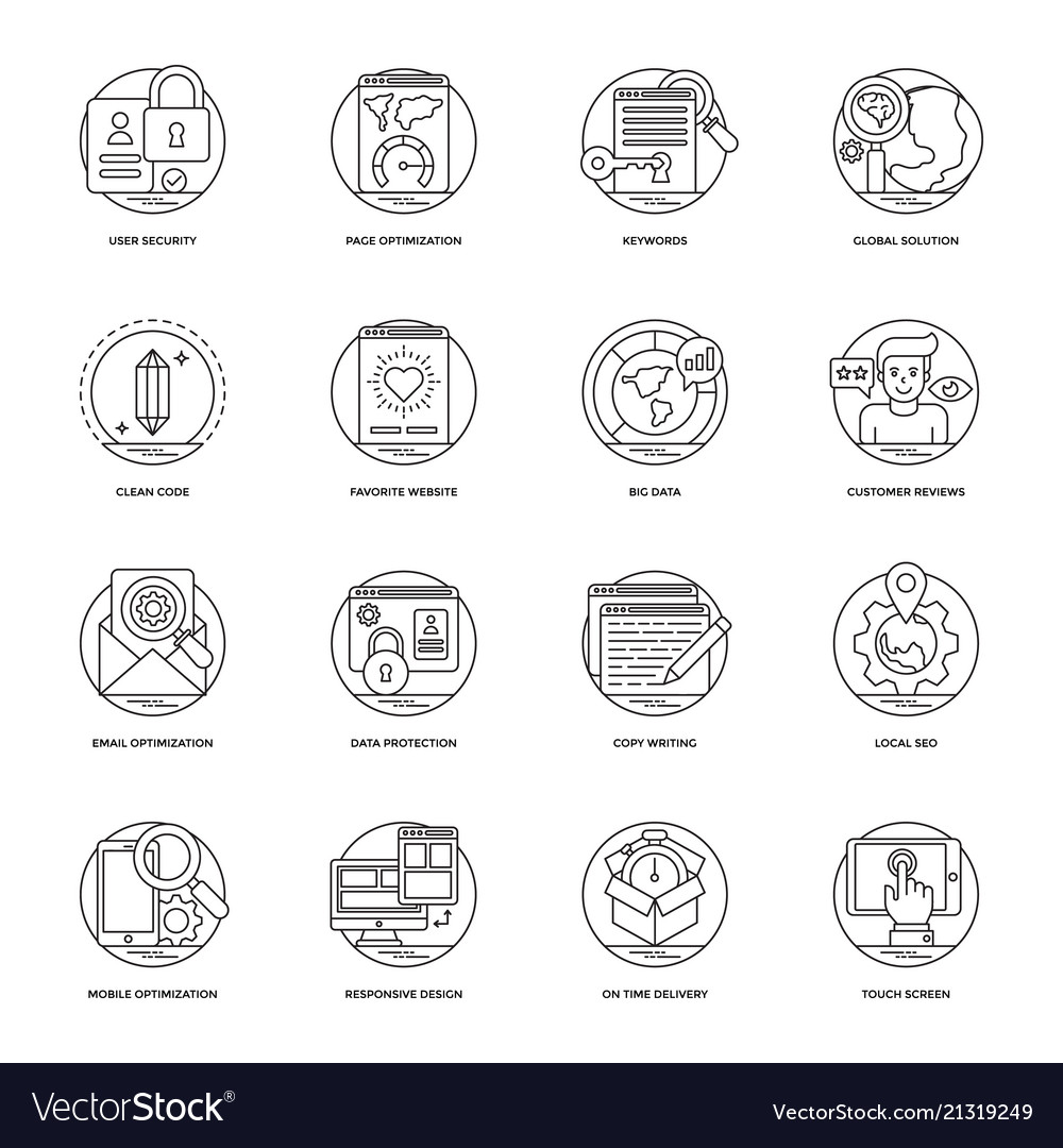Web Development Line Icons