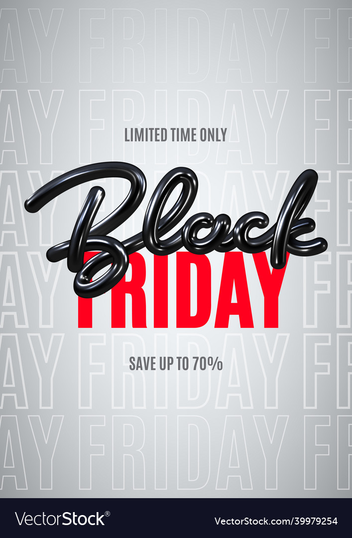 Black friday sale banner template vector image Black friday sale banner template