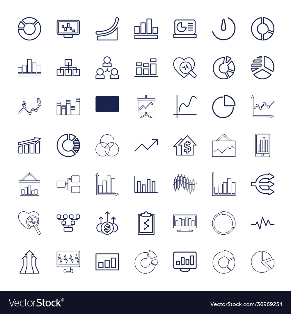 Diagramm Icons Lizenzfreies Vektorbild - VectorStock