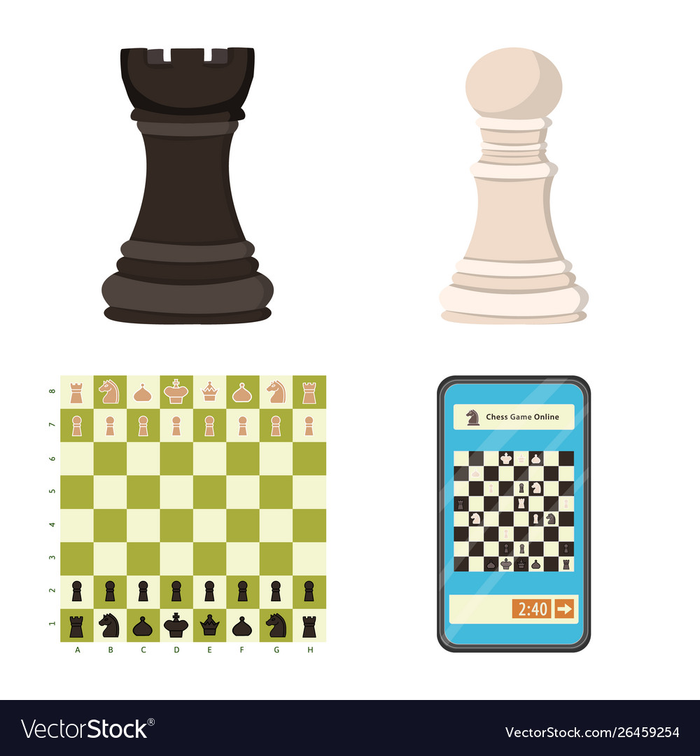 Design chess and game sign collection vector image Design chess and game sign collection