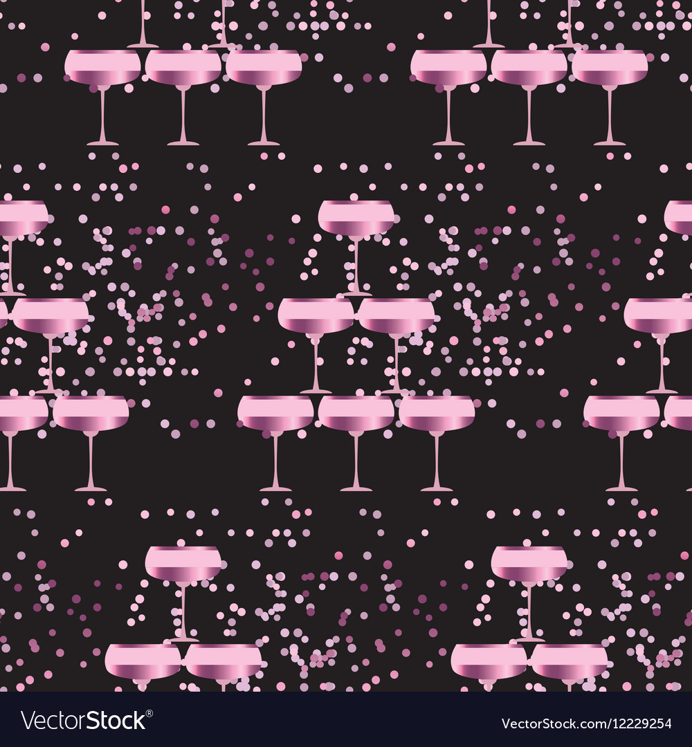 Elegant light seamless pattern with sparkling wine