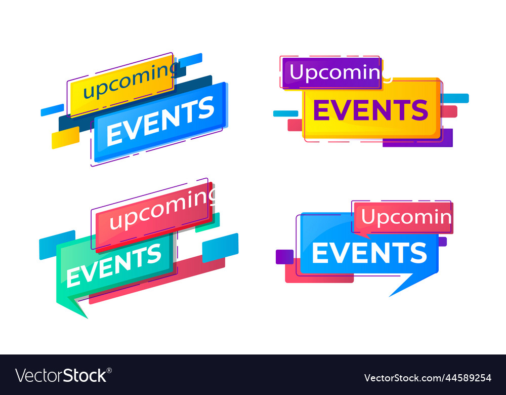 Gradient upcoming events label set