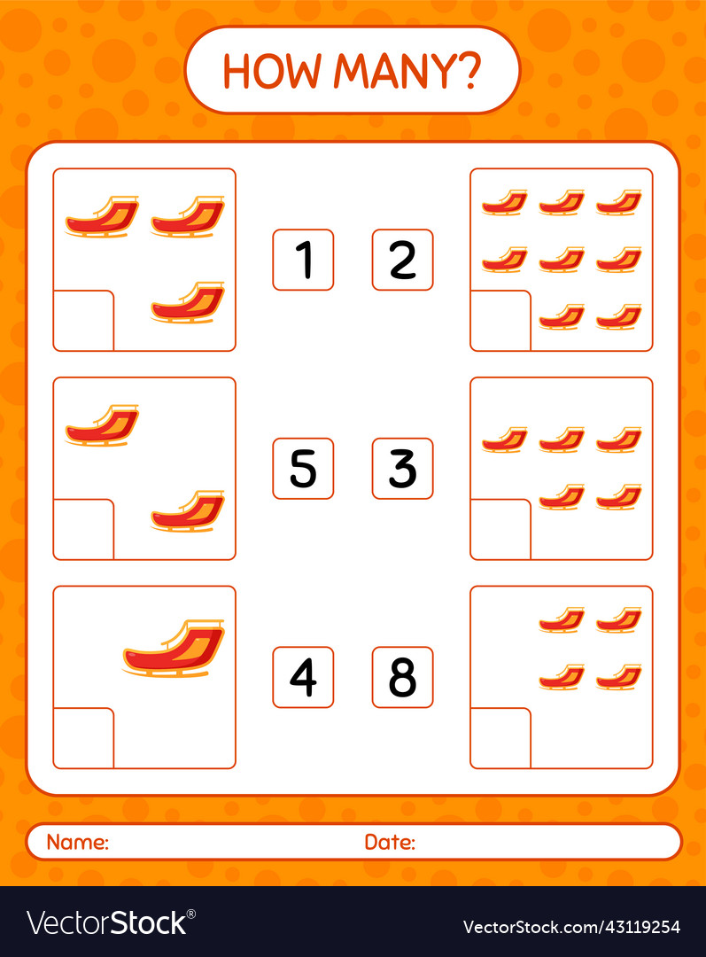 How many counting game with santas sleigh