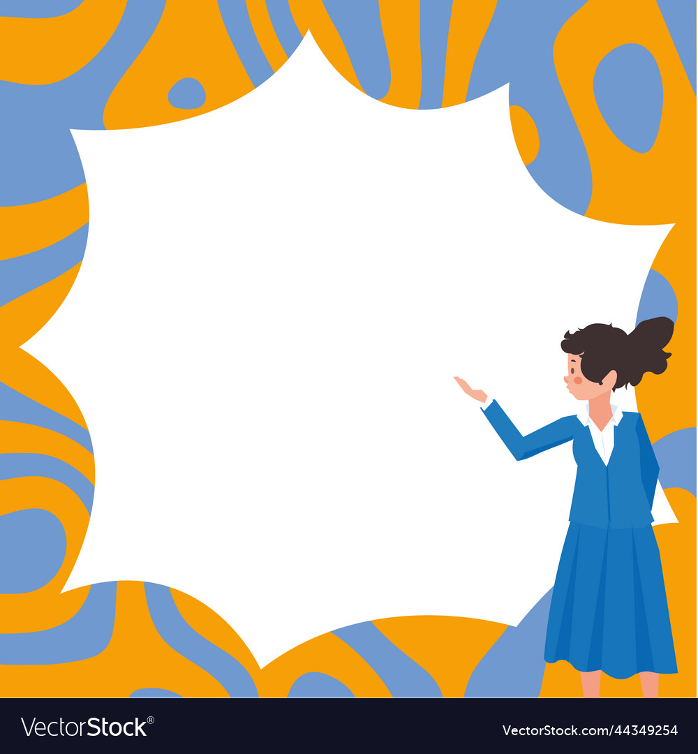 Instructor drawing pointing stick on empty Vector Image Instructor drawing pointing stick on empty