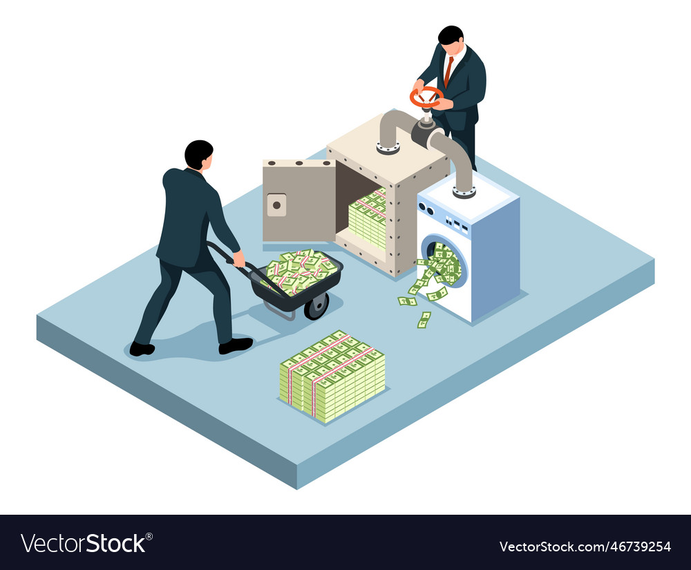 Money laundering isolated object royalty free vector image