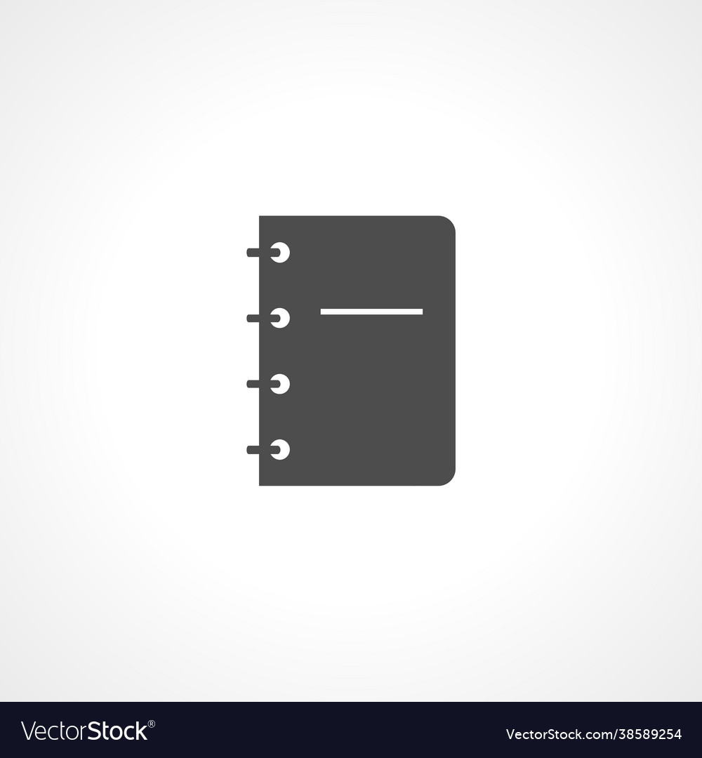 Notebook sign isolated simple icon