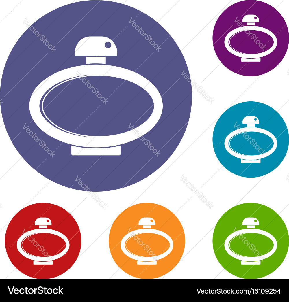 Parfume bottle icons set Royalty Free Vector Image