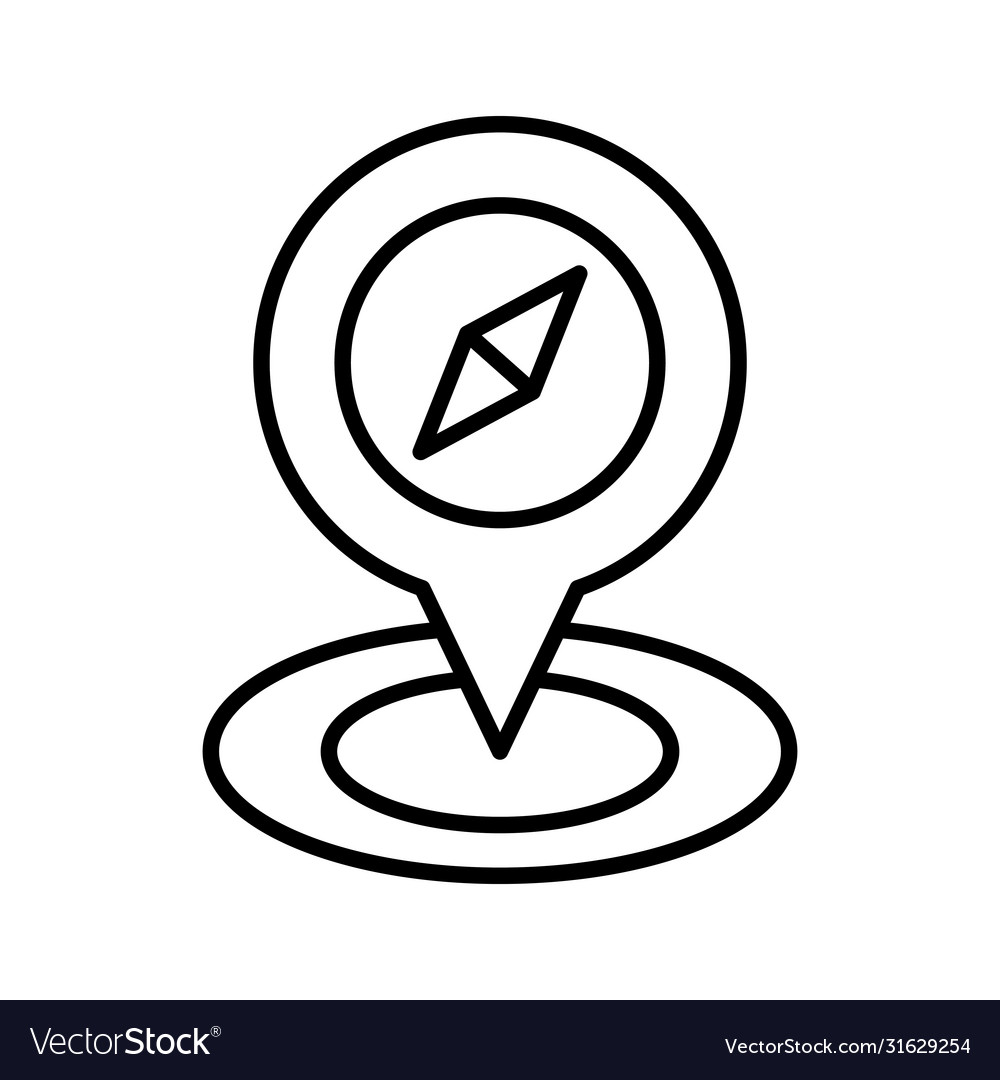 Pin pointer location with compass line style