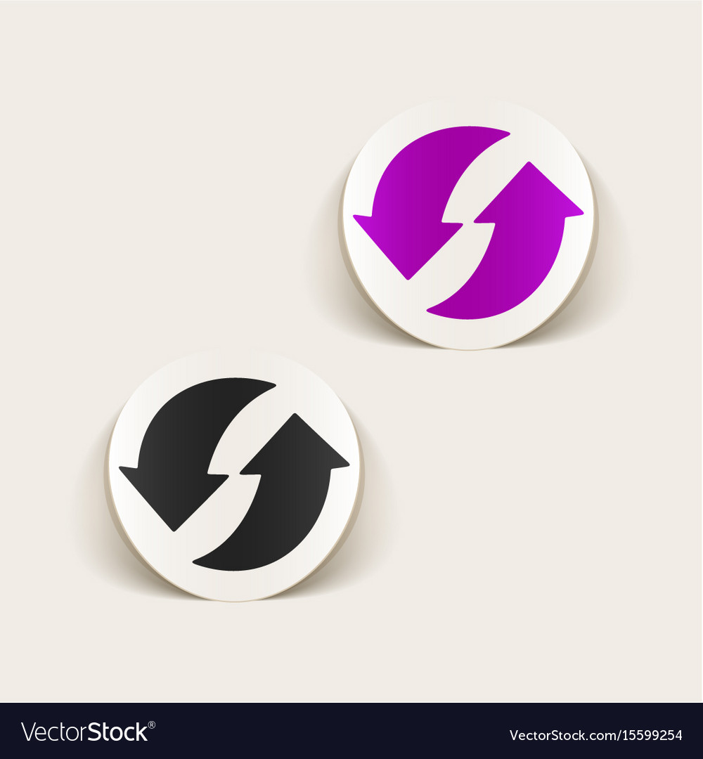 Realistic design element arrow recycling
