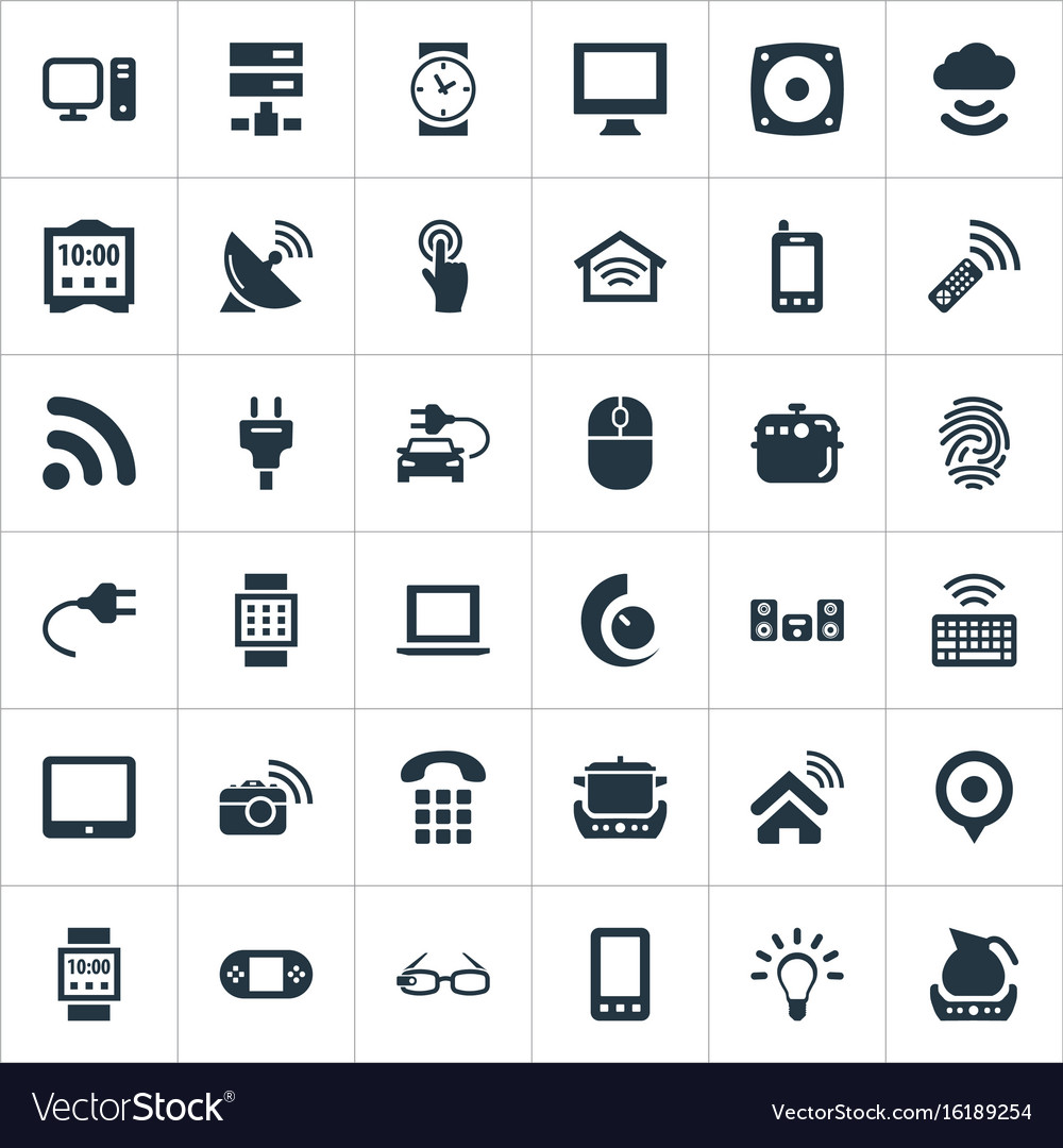 Set of simple device icons
