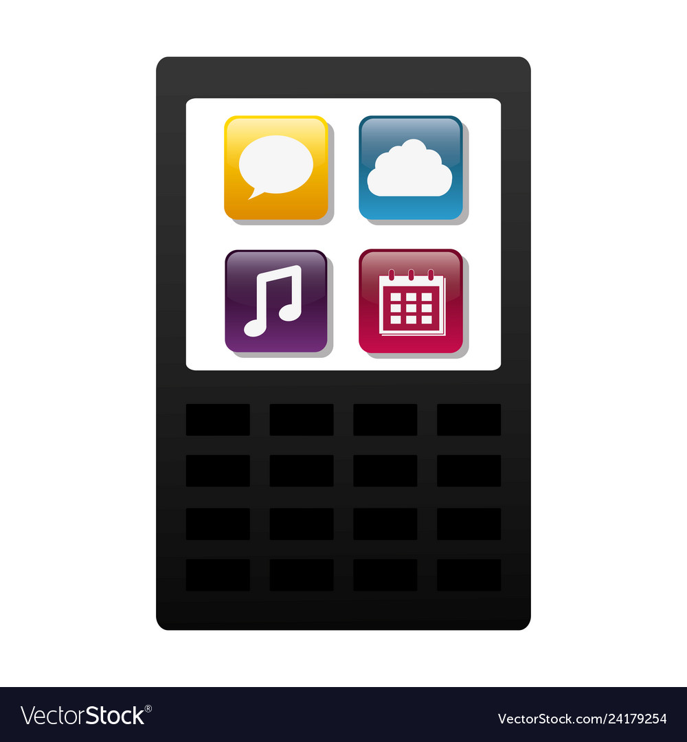 Tablet with applications menu vector image Tablet with applications menu