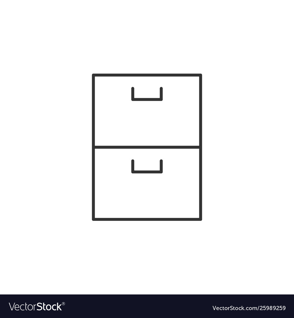 Archive files line icon simple modern flat vector image Archive files line icon simple modern flat