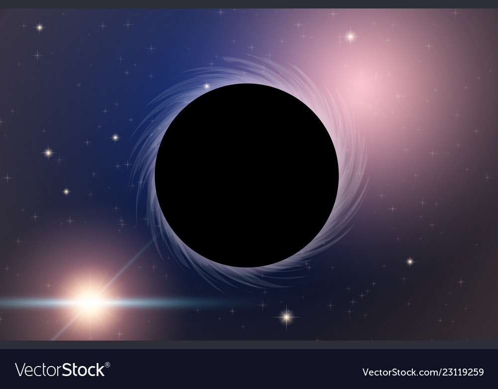 Background of space with black hole