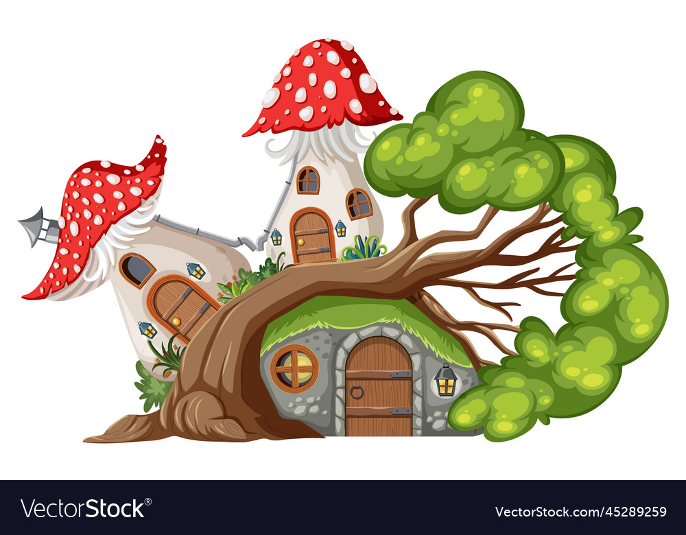 Fairytale house in cartoon style vector image Fairytale house in cartoon style