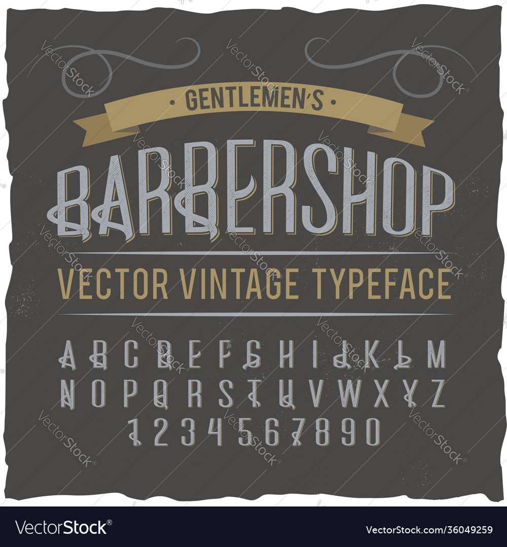 Good handcrafted font for any label design vector image Good handcrafted font for any label design