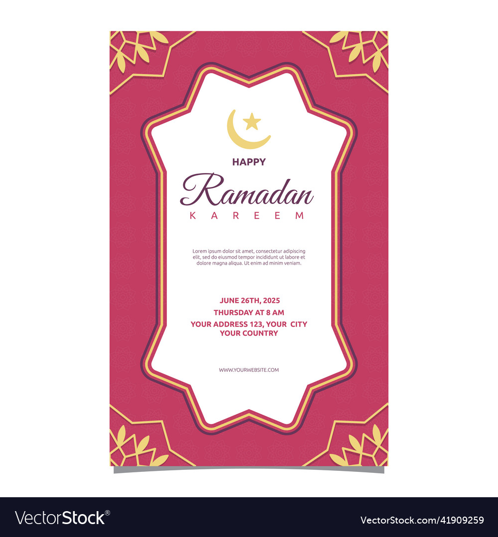 Islamic event ramadan kareem card frame