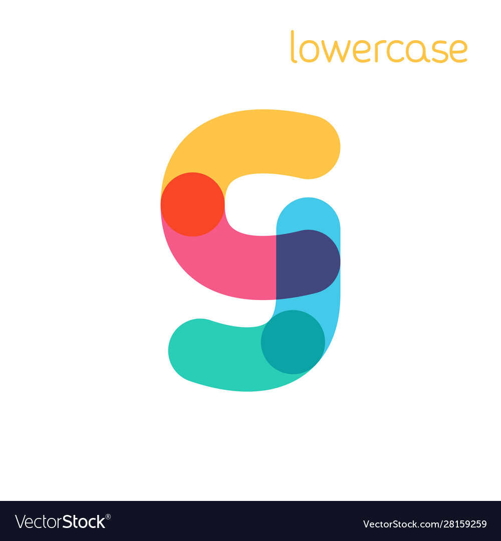 Overlapping one line lowercase letter g logotype Vector Image Overlapping one line lowercase letter g logotype
