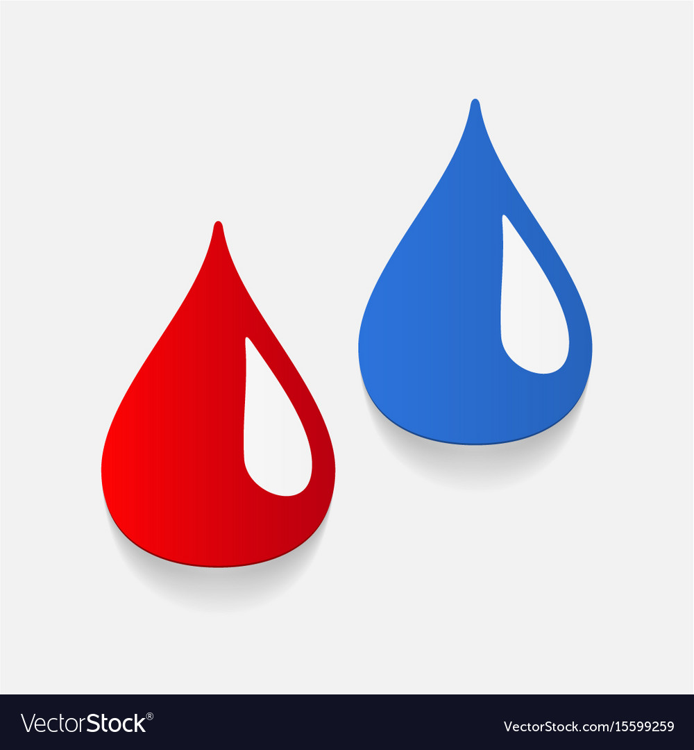 Realistic design element drop