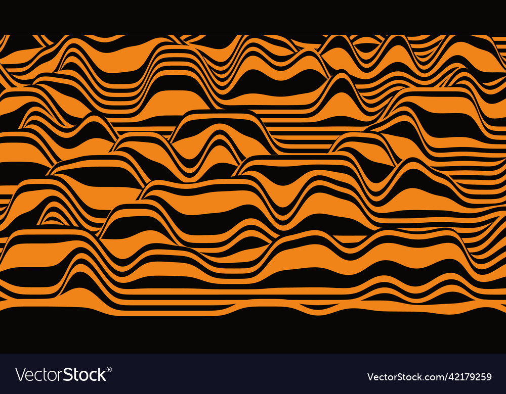 Retro tiger stripes distorted backdrop procedural