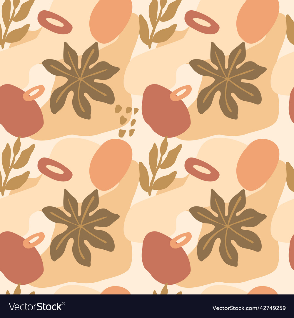 Seamless pattern with abstract elements shapes