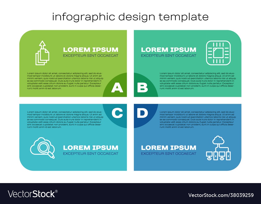 Set line search cloud computing data export vector image Set line search cloud computing data export