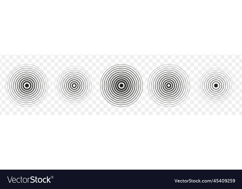 Sonar sound wave signal concentric circle
