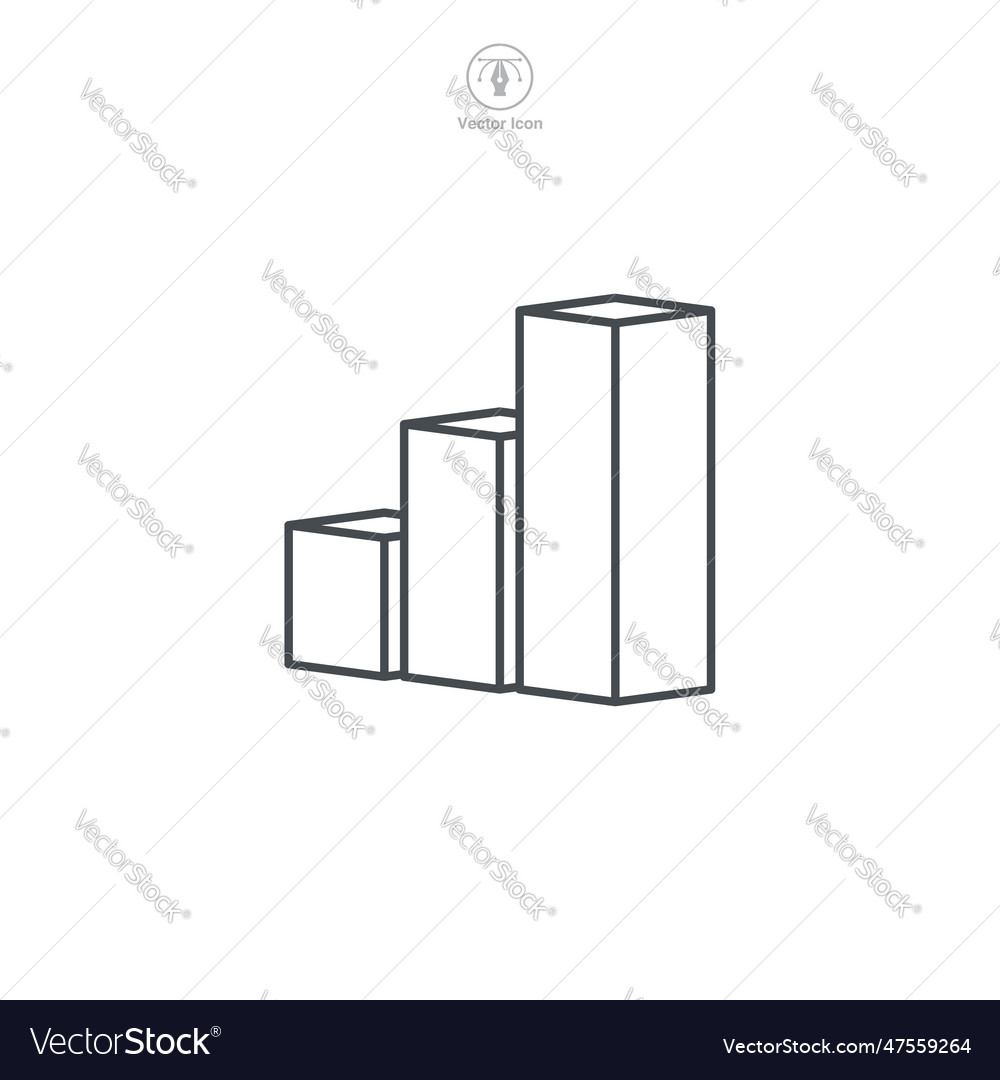 A bar graph icon encapsulating data visualization Vector Image A bar graph icon encapsulating data visualization