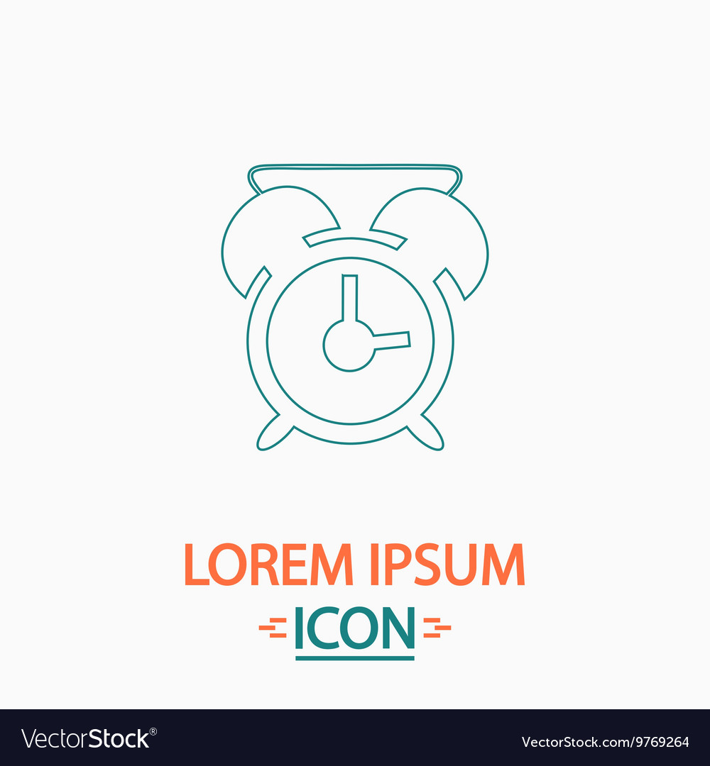 Alarm clock computer symbol vector image Alarm clock computer symbol
