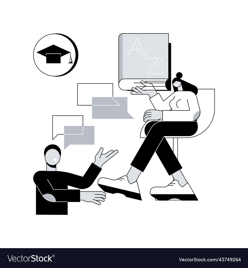 Bilingual immersion program abstract concept vector image Bilingual immersion program abstract concept