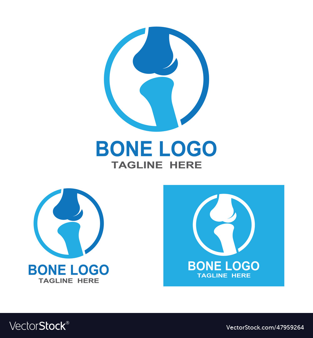 Bone logo icon design template Royalty Free Vector Image