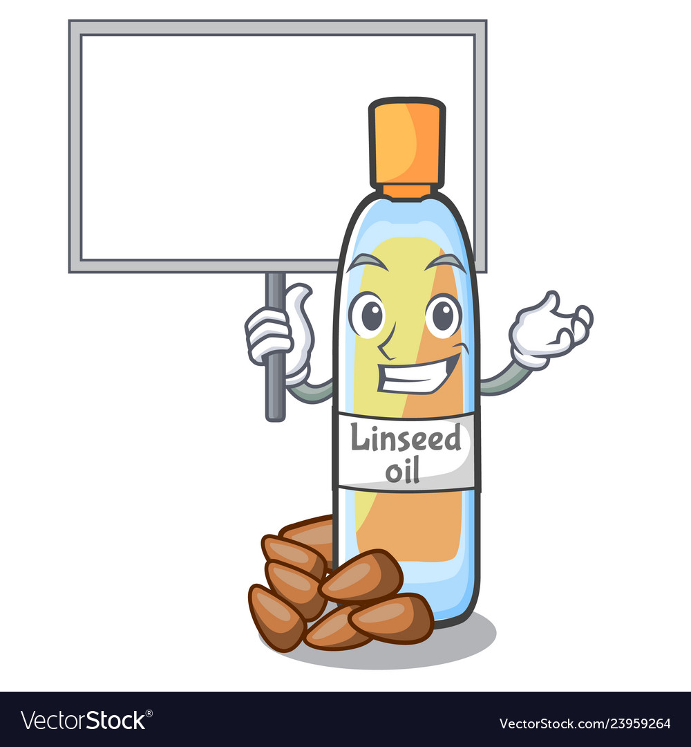 Bring board lenseed oil in a mascot bottle