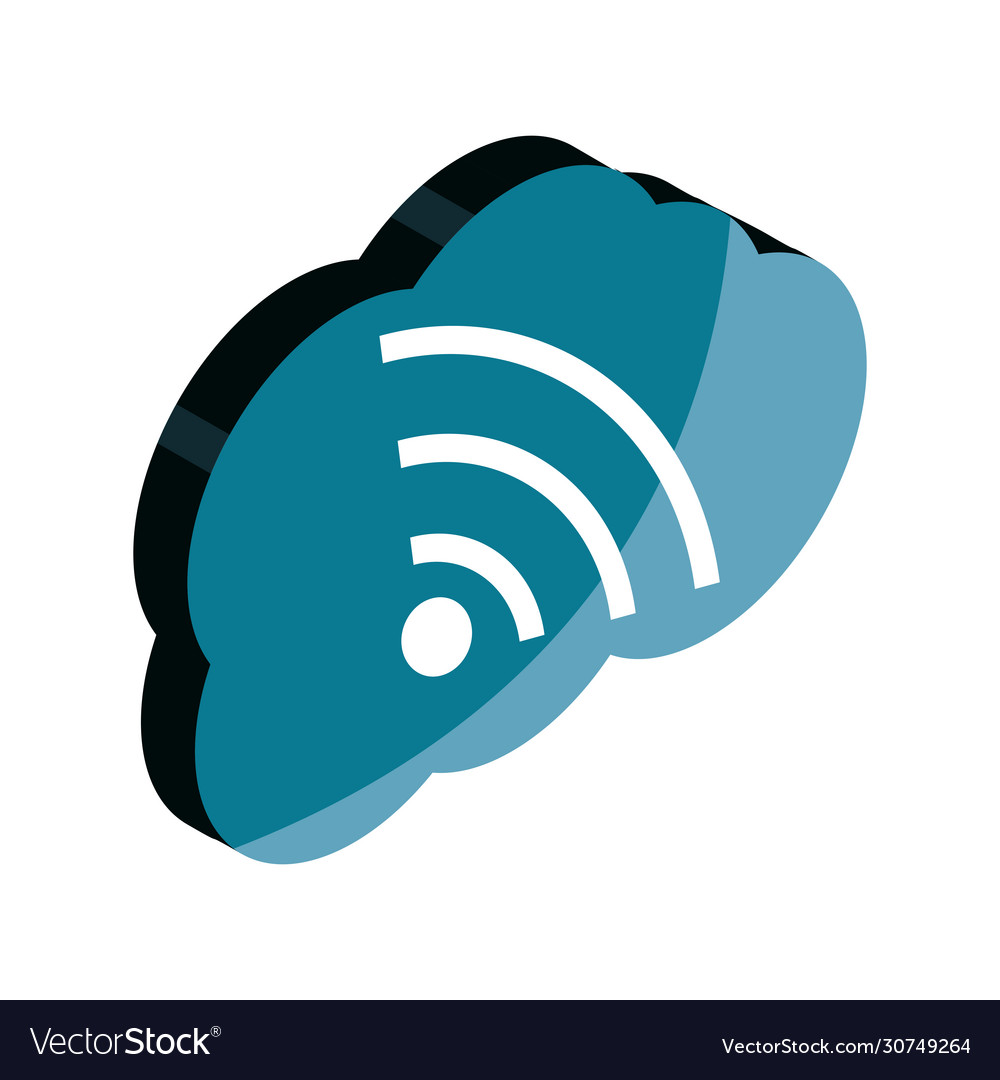 Cloud computing internet technology isometric