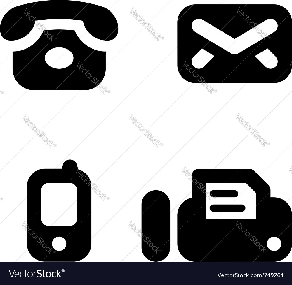 Contact information signs Royalty Free Vector Image