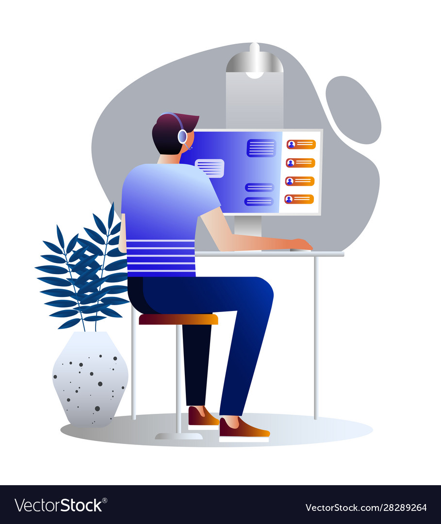 Customer Support Concept Call Center Royalty Free Vector
