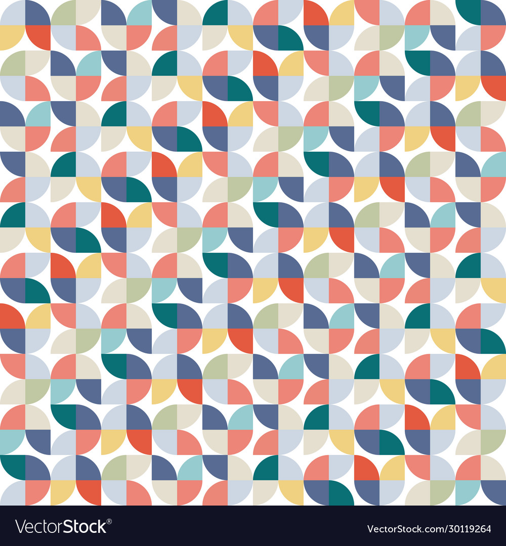 Geometrical pattern with colorful sectors