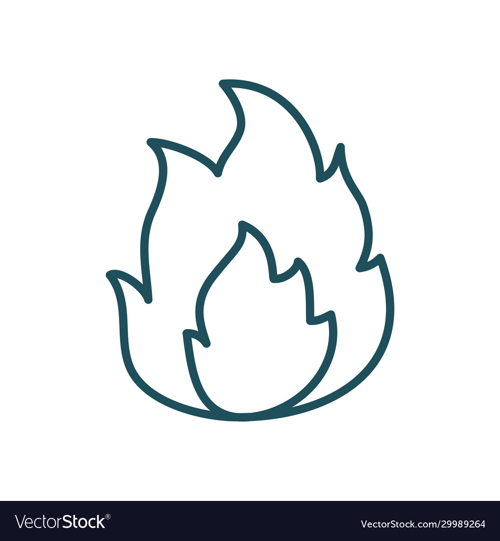 Isolated flame line style icon design