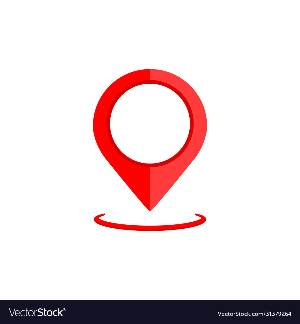 Map pointer geo pin location icon or geolocation vector image Map pointer geo pin location icon or geolocation