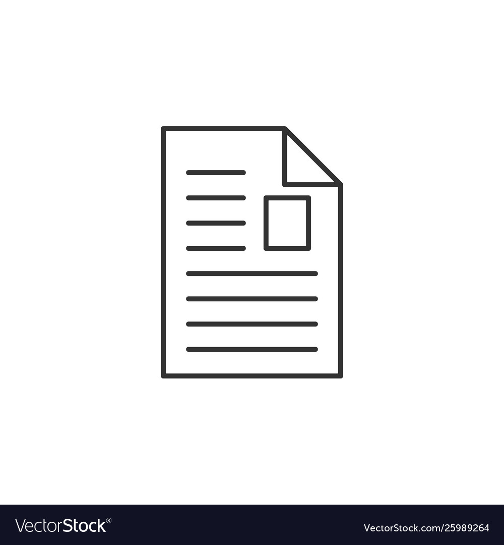 Modern File Icon - Line Art