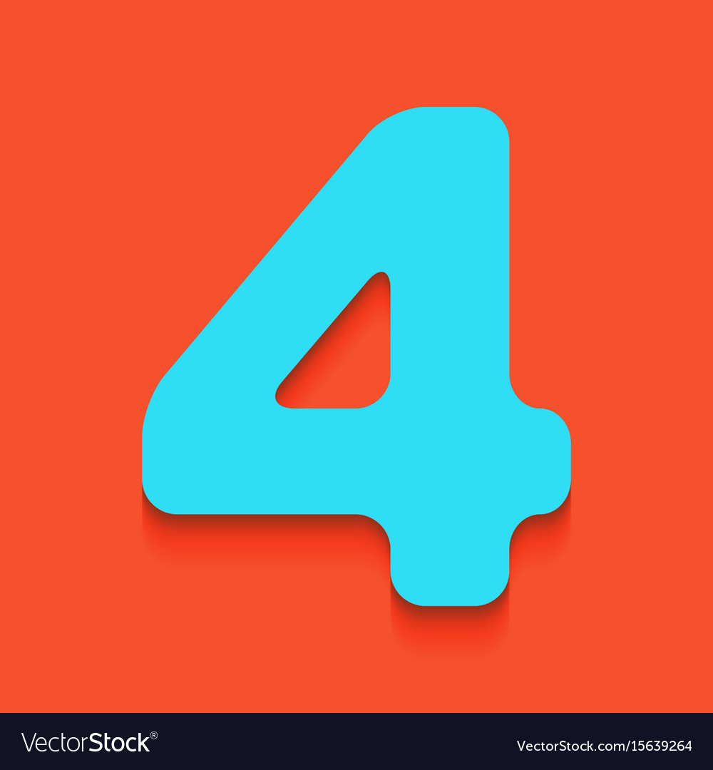 Number 4 sign design template element