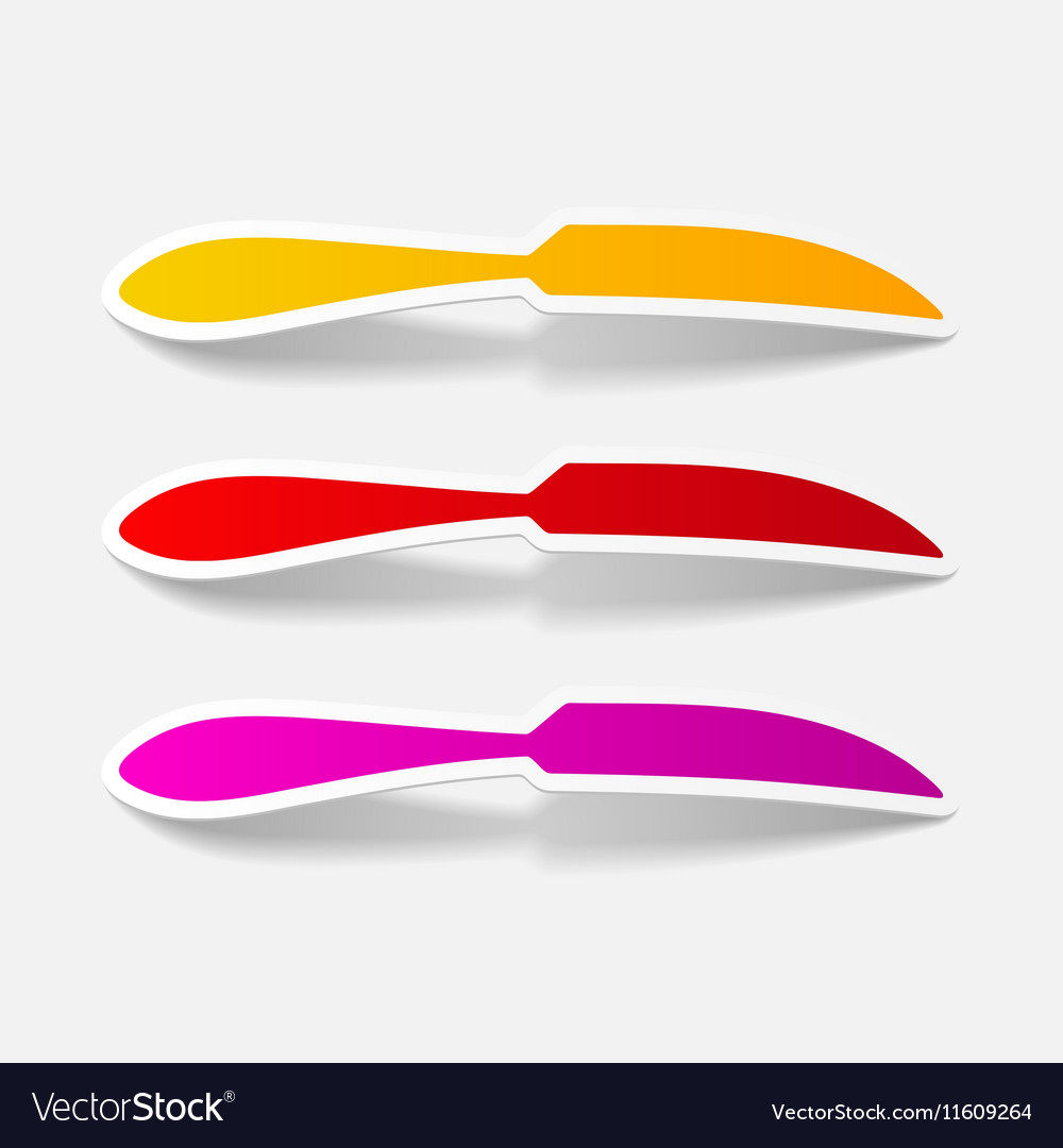 Realistic design element knife