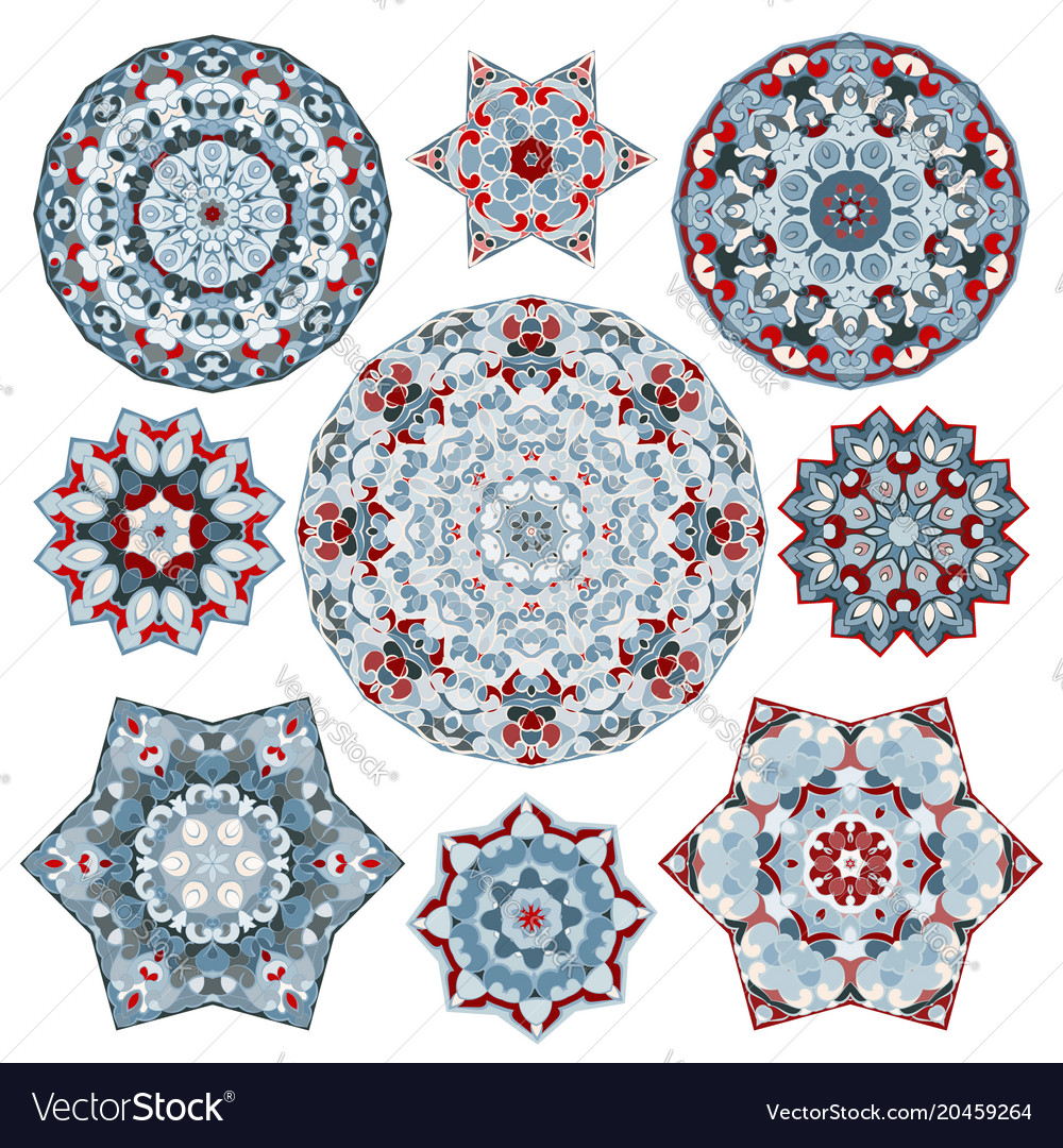Set of abstract circular elements