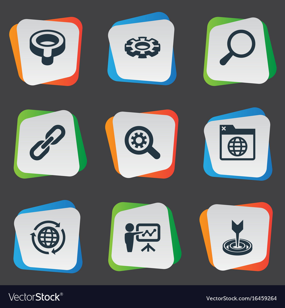 Set of simple search icons