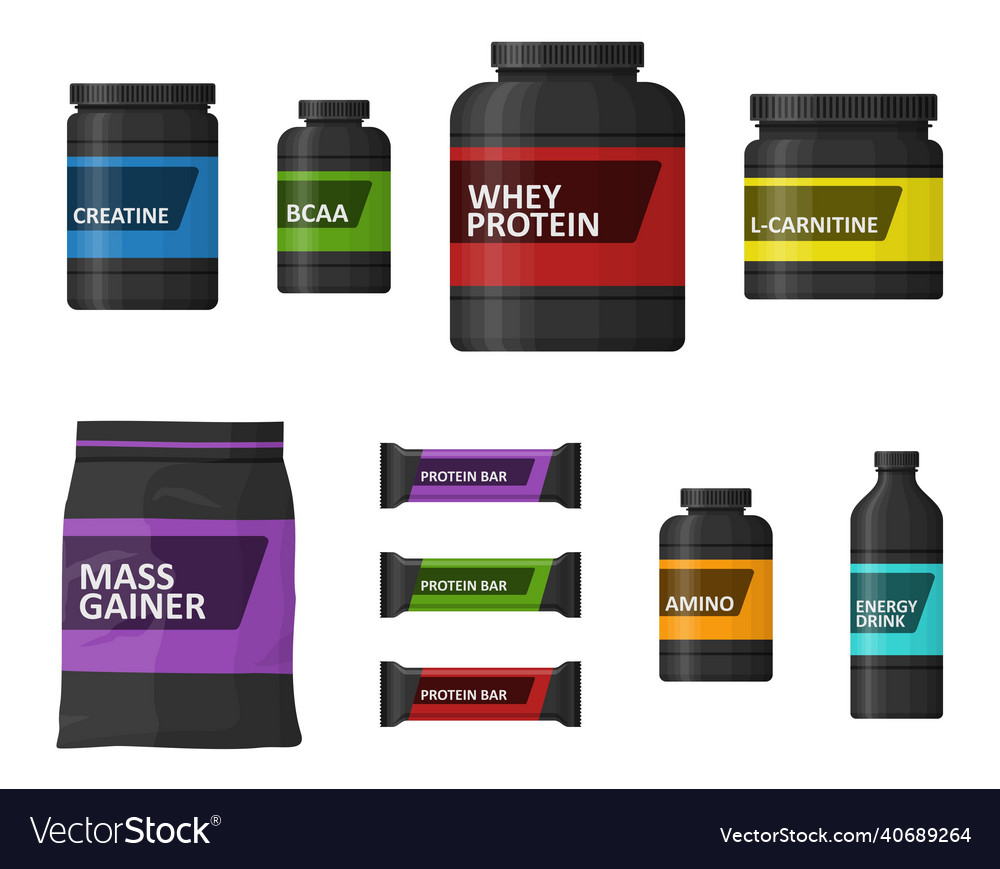 Sports nutrition containers packages fitness