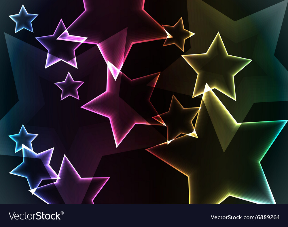 Star abstract background with lights and glows Vector Image