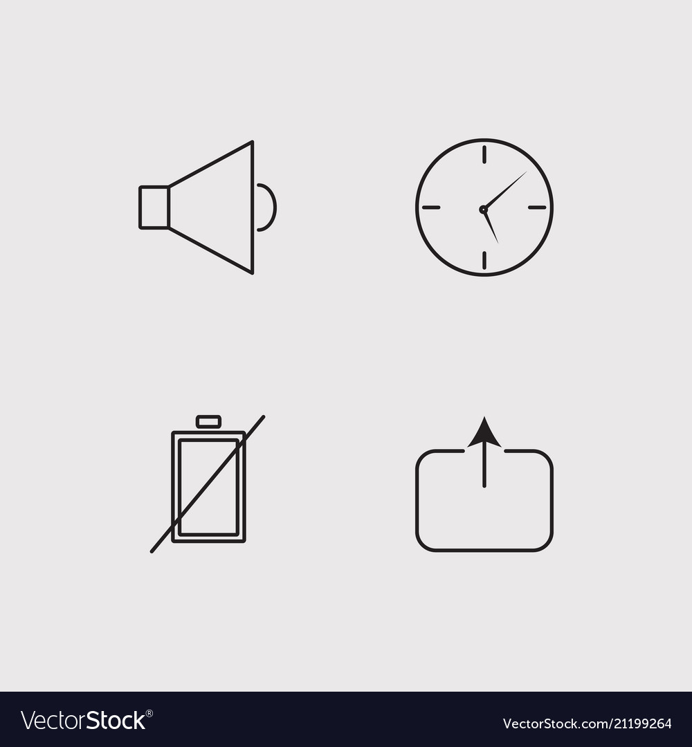 Web simple linear icons set outlined