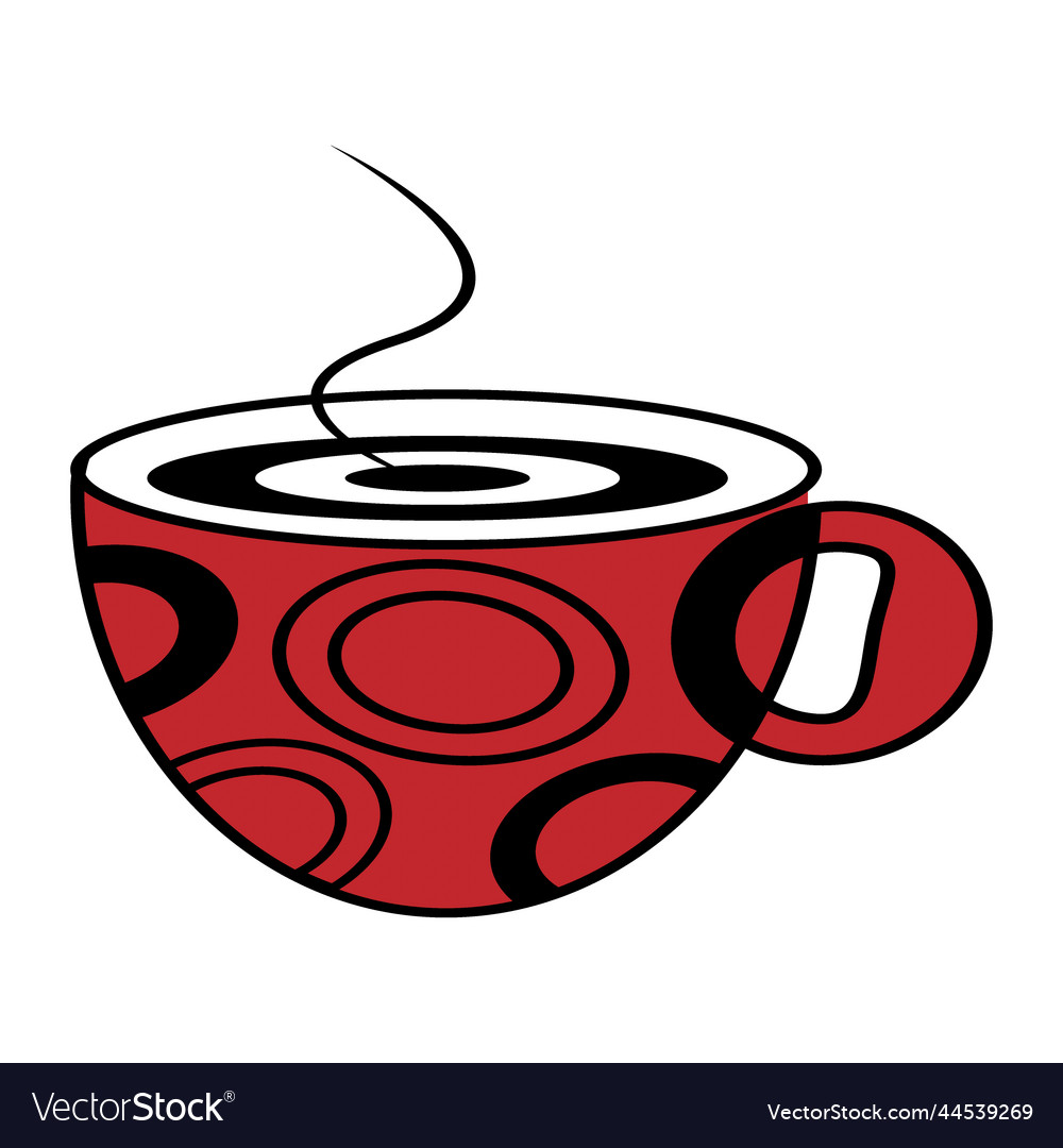 Abstract stylized large cup with circular pattern Vector Image Abstract stylized large cup with circular pattern