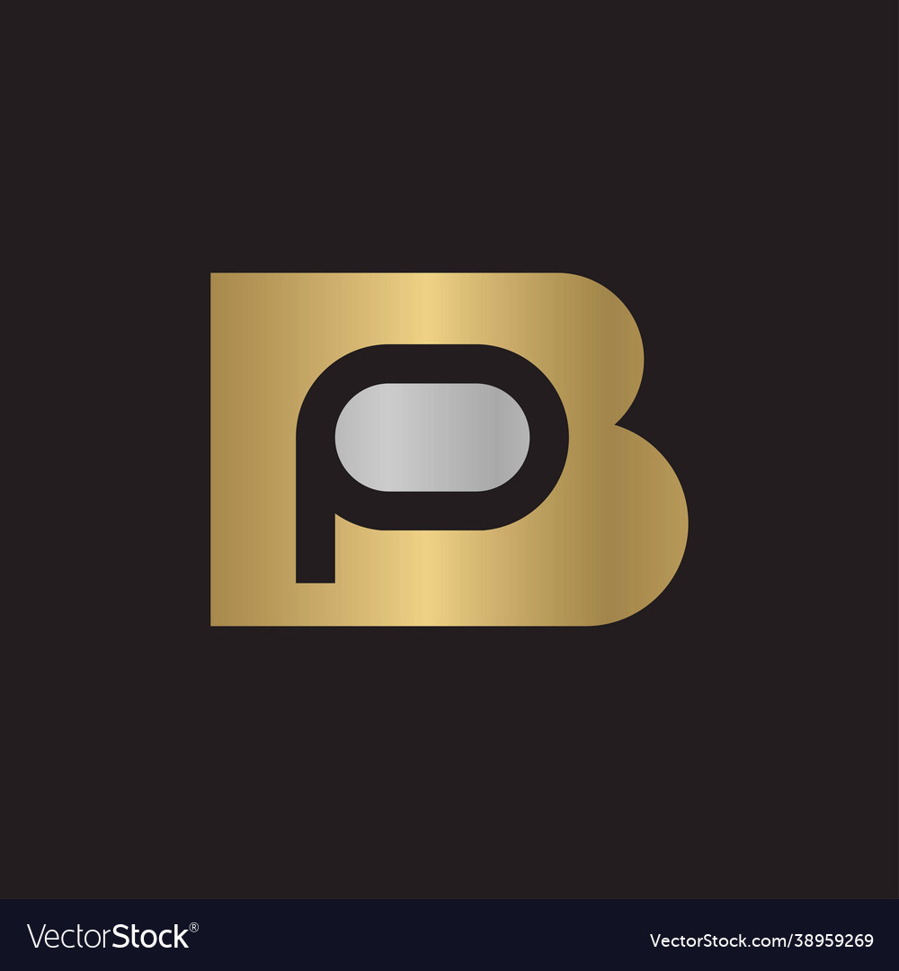 Bp or pb logo and icon design Royalty Free Vector Image